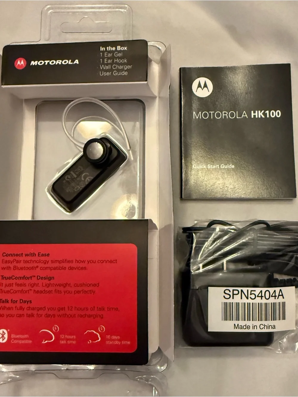 Motorola HK100 Essential Series Universal Bluetooth Headset New